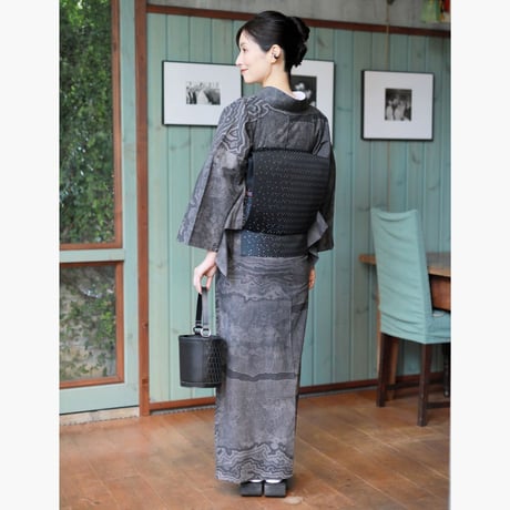 コレカラキモノ企画室　地層　綿麻着物