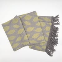 OLN scarves「happa blanket shawl（ハッパブランケットショール）」jasmine yellow