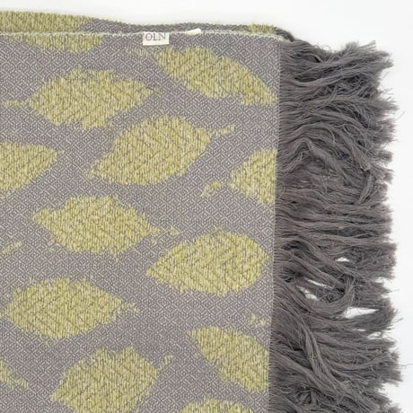OLN scarves「happa blanket shawl（ハッパブランケットショール）」jasmine yellow