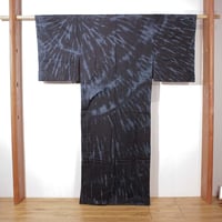エバ絞り浴衣　黒