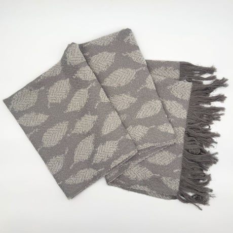 OLN scarves「happa blanket shawl（ハッパブランケットショール）」light gray
