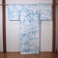 エバ絞り浴衣　水色