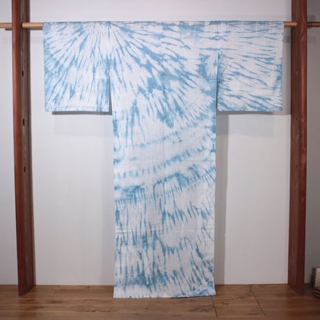 エバ絞り浴衣　水色