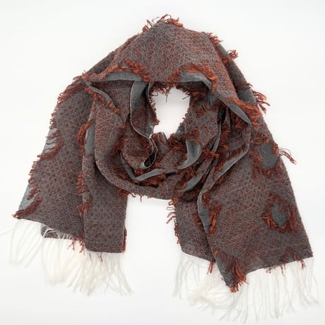 OLN scarves「tear（テアー）」dark terra cotta
