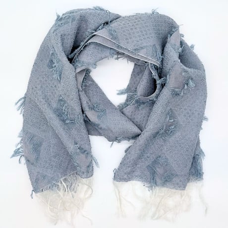 OLN scarves「tear（テアー）」smoky cyan