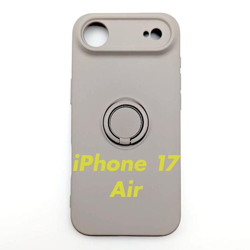 iPhone17 リング付き シリコンケース グレー | ARL mobile supplies