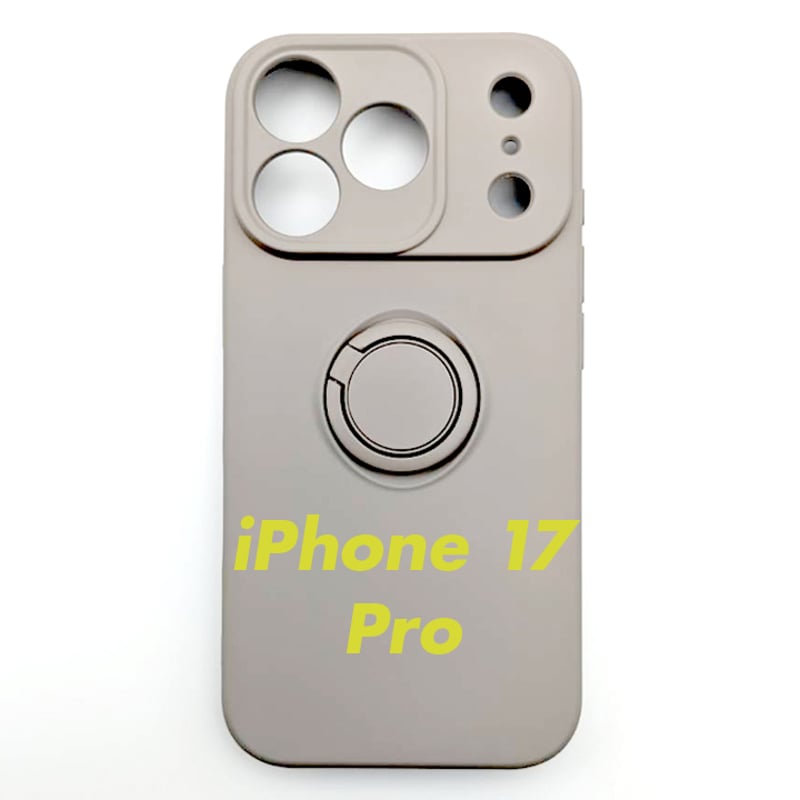 iPhone17 リング付き シリコンケース グレー | ARL mobile supplies