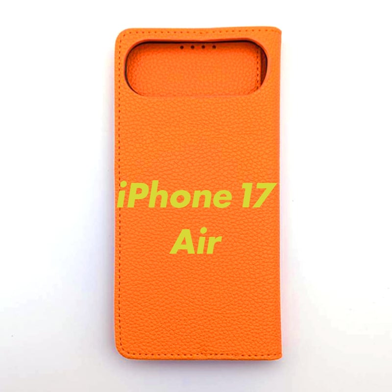 iPhone17 手帳型 レザーケース オレンジ | ARL mobile supplies