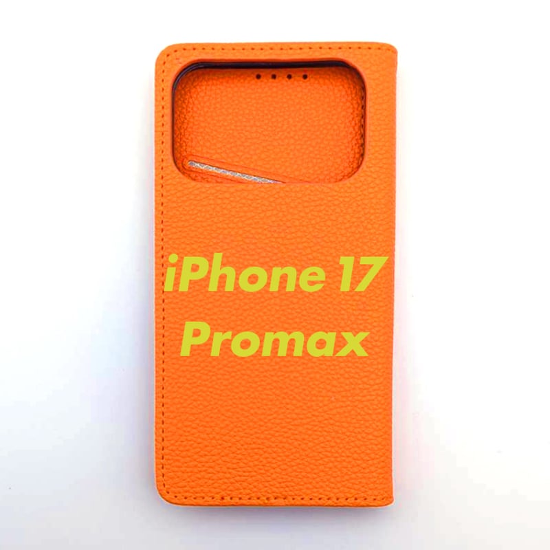 iPhone17 手帳型 レザーケース オレンジ | ARL mobile supplies