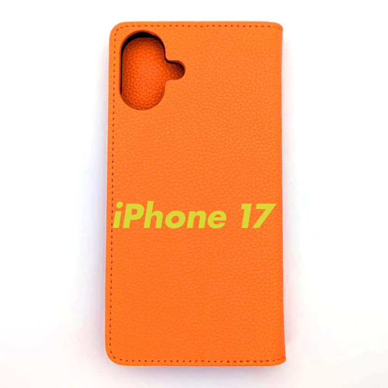 iPhone17 手帳型 レザーケース オレンジ | ARL mobile supplies