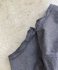 kaval / cotton linen tee blouse "black chambray"(カヴァルのブラックシャンブレー素材のティーブラウス)
