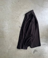 kaval/ standard shirt ”silk twill brushed lining”/ brown(カヴァルのスタンダードシャツ/ブラウン)