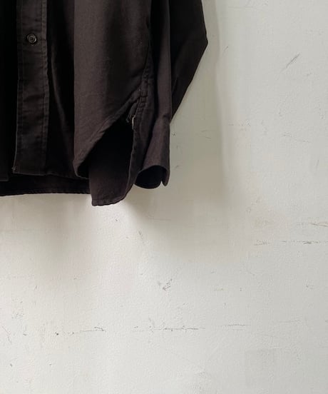 kaval/ standard shirt ”silk twill brushed lining”/ brown(カヴァルのスタンダードシャツ/ブラウン)