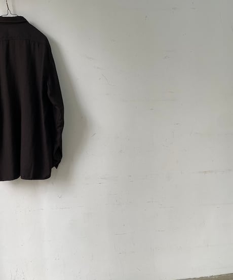 kaval/ standard shirt ”silk twill brushed lining”/ brown(カヴァルのスタンダードシャツ/ブラウン)