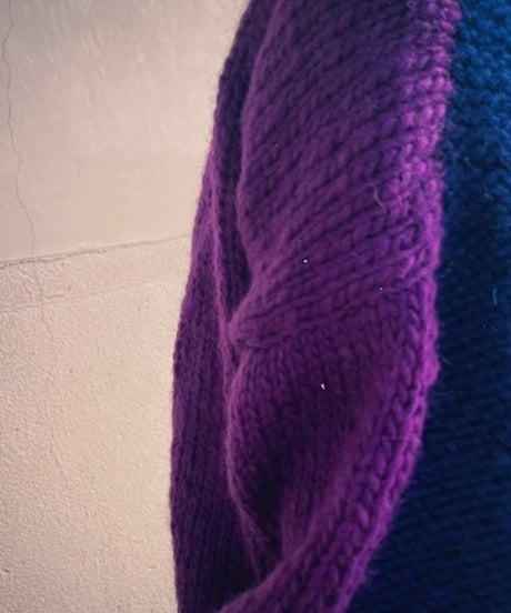 DA'S/Organ Sweater 2 "hand knitting"/purple×indigo(手編みのオルガンセーター/パープル×インディゴ)