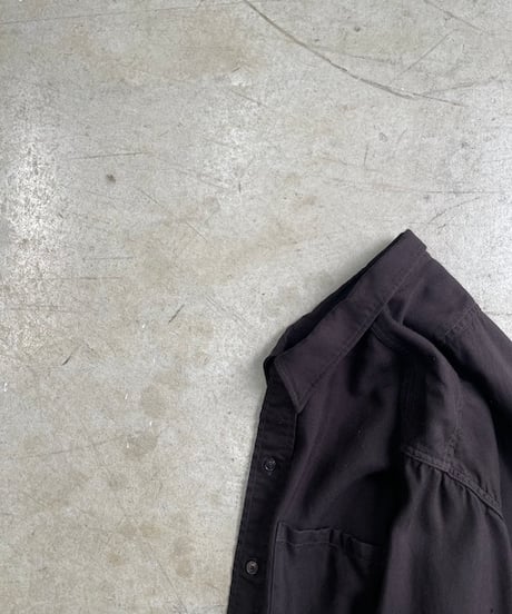 kaval/ standard shirt ”silk twill brushed lining”/ brown(カヴァルのスタンダードシャツ/ブラウン)