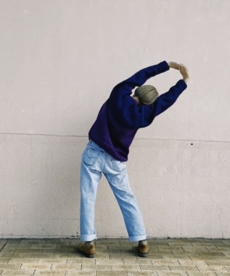 DA'S/Organ Sweater 2 "hand knitting"/purple×indigo(手編みのオルガンセーター/パープル×インディゴ)