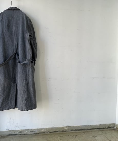 1950s Vintage French Black Chambray Atelier Coat(1950年代フランス, ブラックシャンブレーアトリエコート)