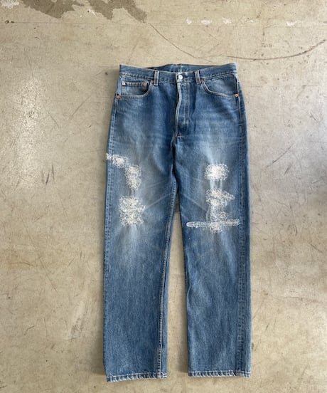 PATRINIA, W36, 9.5H / Hand Stitched Woven Denim Pants “501”(パトリニアの501, ハンドステッチ9.5時間)