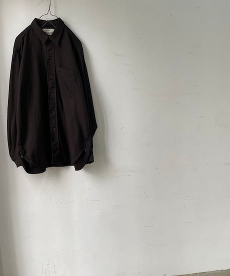 kaval/ standard shirt ”silk twill brushed lining”/ brown(カヴァルのスタンダードシャツ/ブラウン)