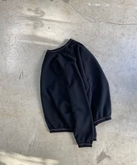 DA'S/Wrap-over Sweatshirt with PATRINIA 'TSURIAMI'/ Black (DA'Sのラップオーバースウェットシャツ/ 黒)