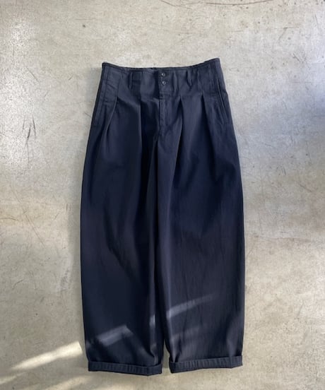 kaval / phoenix pants-bradford systems cotton/black (カヴァルのかっちょ良い素材の黒いフェニックスパンツ)