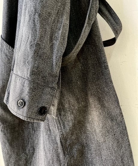 1950s Vintage French Black Chambray Atelier Coat(1950年代フランス, ブラックシャンブレーアトリエコート)