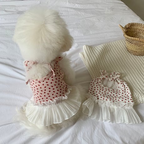 DOGS ストロベリーフリルワンピース　DOGS Strawberry Frill Dress