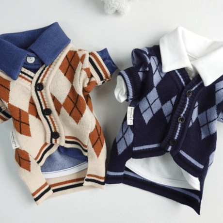 DOGSアーガイルカーディガン　DOGS Argyle Cardigan