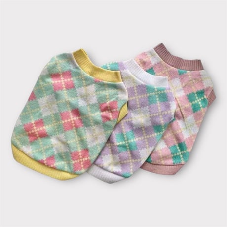DOGSパステルアーガイル ニット DOGS Pastel Argyle Knit