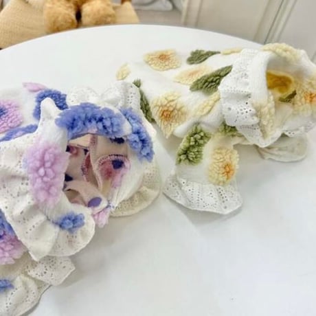 DOGSフラワーボアフリル　DOGS Floral Fleece Frill Top