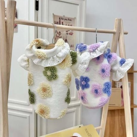DOGSフラワーボアフリル　DOGS Floral Fleece Frill Top