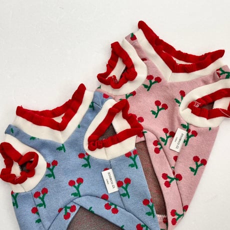 DOGS チェリーフリルニット　DOGS Cherry Frill Knit