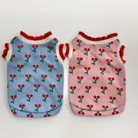 DOGS チェリーフリルニット　DOGS Cherry Frill Knit