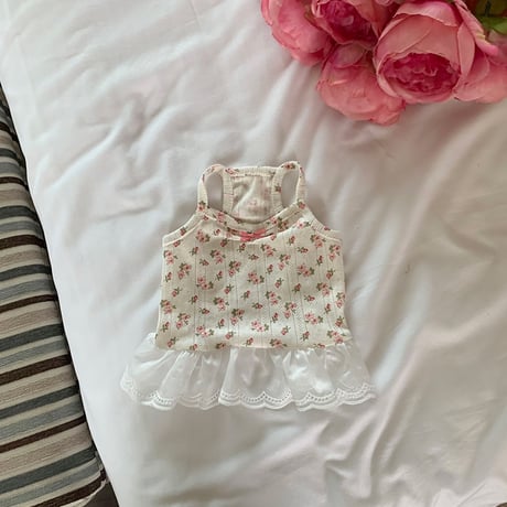 DOGS フラワーフリルワンピース　DOGS Floral Frill Dress