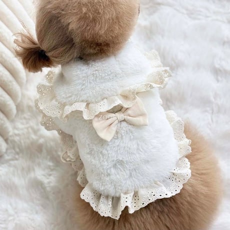 DOGSリボンファーケープ  DOGS Ribbon Fur Cape