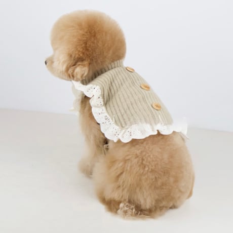 DOGS ナチュラルレースフリルニット　DOGS Natural Lace Knit