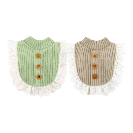 DOGS ナチュラルレースフリルニット　DOGS Natural Lace Knit