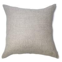 basket weave cushion cover / square / light gray