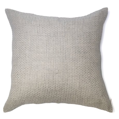 basket weave cushion cover / square / light gray