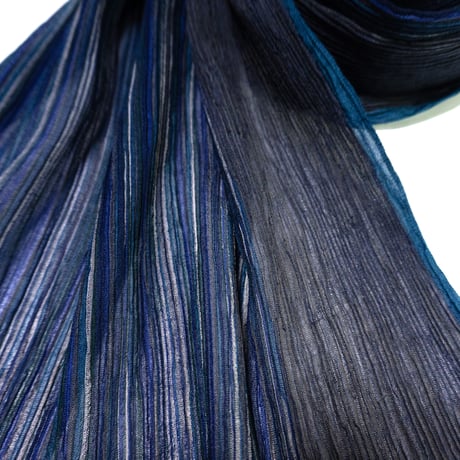 hikariful　long scarf　navy