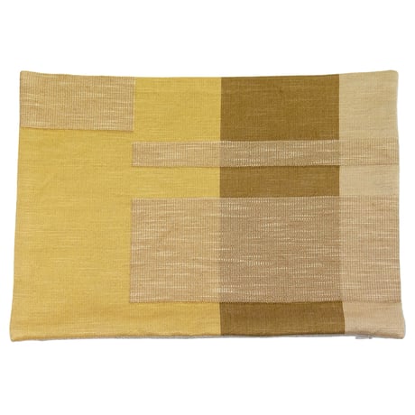 Kawari-Tsuzure cushion cover ／ lumber ／gold&brown