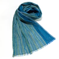hikariful　long scarf　turquoise
