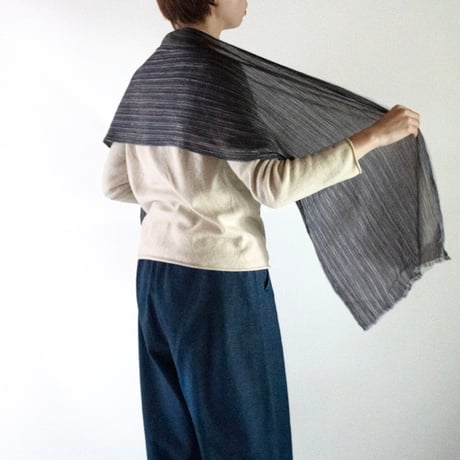 hikariful　long scarf　gray