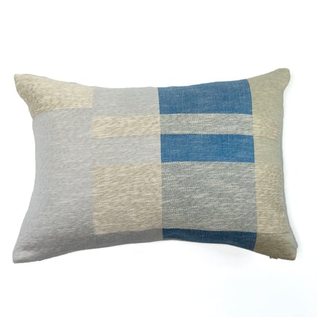 Kawari-Tsuzure cushion cover ／ lumber ／ blue
