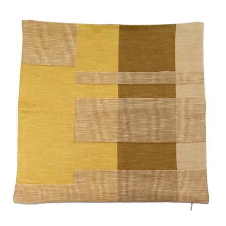 Kawari-Tsuzure cushion cover ／ square ／gold &brown