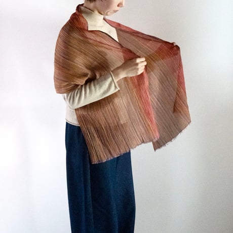 hikariful　long scarf　orange