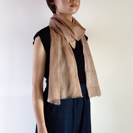 hikariful　long scarf　smoky pink