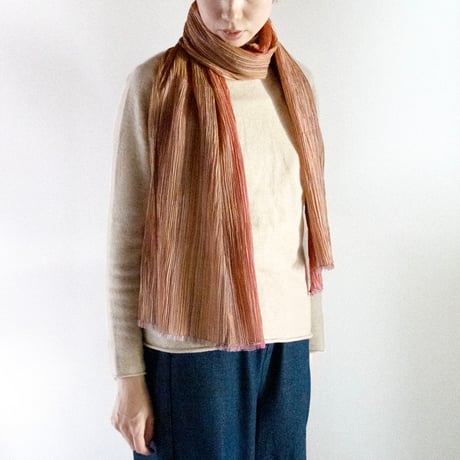 hikariful　long scarf　orange