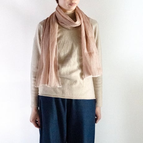 hikariful　long scarf　smoky pink